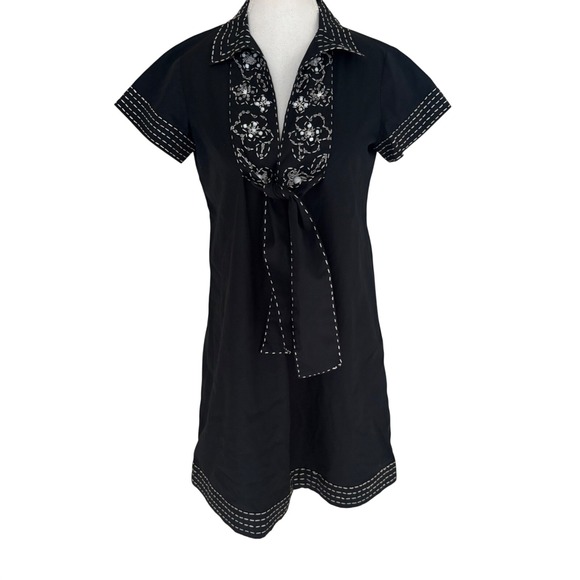 Moschino Dresses & Skirts - MOSCHINO Black Beaded Mini Dress Size Small